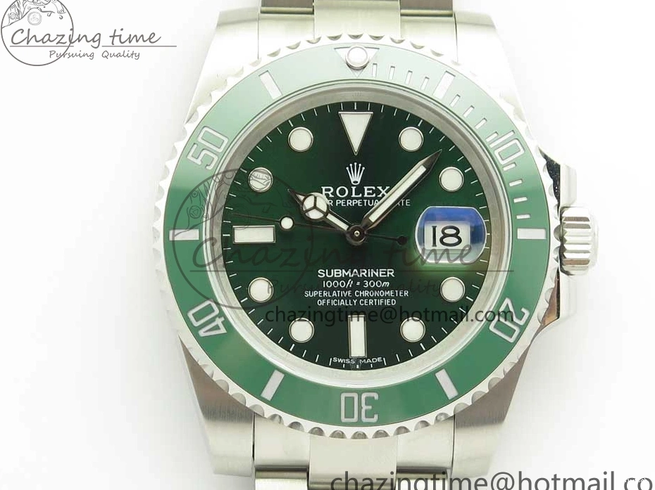 Best Green SA3135 904L on Ceramic V9F 116610 1:1 SS LV Edition Bracelet Submariner 0511